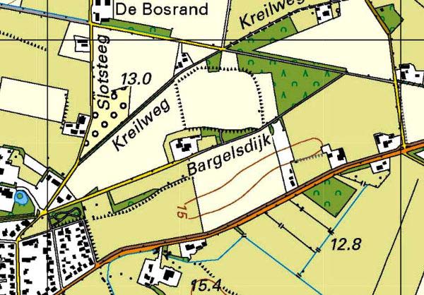 K13  2015 Topografische Kaart  Bron Kadaster Tijdreis 